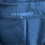 Theory  Pinstripe Blazer Jacket Linen Blend Black 4 Photo 7