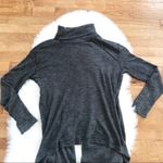 Free People Split Back High Low Gray Turtleneck Photo 3