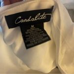 Candalite NEW  Size Medium White Midi Dress Handkerchief Lace Trim Boho Photo 9