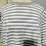 THINGS BETWEEN Striped Tee Green/White Size L Boxy Oversized Short Sleeves Green Size L Photo 1
