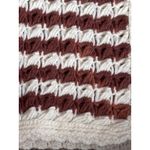 Vintage Handmade Crochet Vest Brown Cream Striped Chunky Knit Boho Layer Cozy Size M Photo 5