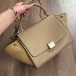 CELINE Beige small calfskin trapeze bag Photo 1