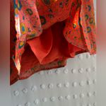 Sézane Sezane 100% Silk Floral Button Tie Detail Midi Skirt Sz 38 Red Orange Photo 2