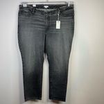 Good American Good Classic Low Waist Fray Black Gray Ankle Jeans womens 20 new Photo 1