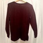 Lucky Brand light-weight V-neck Burgundy Sweater, Long w side slits, Size Medium Photo 10