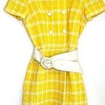 Vintage 60s Arlene Andrews Polyester Mini Dress Size S Yellow Photo 0