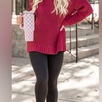 Pink Lily Whispering Winds Chenille Oversized Boatneck Sweater Red Size Small Photo 2