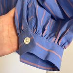 Rails  Oversized Blouse Shirt Lilac Pink Stripe Button Up Balloon Sleeve, Size L Photo 6
