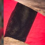 Flirtitude  Red Long Sleeve Tee with Black Sleeves Photo 1