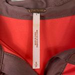 Free People Salmon Pink & Tan Long Sleeve Button Up Blouse Shirt Size S Photo 2