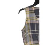 Loft Women Tank Top Semi Sheer V-Neck Plaid Peplum Surplice Wrap Multicolor XS Photo 3
