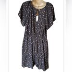 Chris & Carol Chris & Carol Women's XL Gray Floral Rayon Sweatheart Neck Romper NWT Photo 1