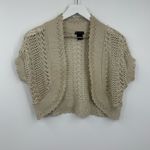 Vintage Y2K Style Tan Sweater Cropped Cardigan Size Small Boho Fairycore Photo 1