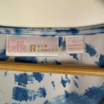 Belle Kim Gravel Tie Dye Woven Aloha Poncho Size XL Blue Kaftan Lightweight Photo 8