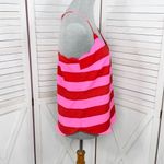 J.Crew Scalloped Striped Cami Halter Tank Top Shirt Pink Red 4 Photo 2