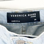 Veronica Beard  Grant Wide Leg Extra High Rise Button Fly Frayed Hem Jeans 29 Photo 2