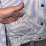 Vintage IZZI Jacket Blue PIN STRIP Women's Size MEDIUM Photo 7