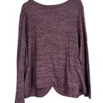 Almost Famous  Sweater Womens 3X Purple Knot Front Scoop Neck Relaxed Casual Boho Photo 3