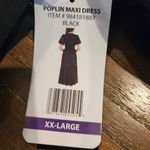 French Connection  cotton Puff Sleeve black poplin cottagecore Maxi Dress xxl nwt Photo 7