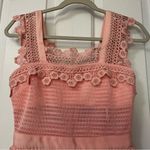 Self Portrait Self-Portrait Pink Lace Floral Flounce Mini Dress - Size US 2- NWT Photo 1