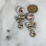 Miu Miu Pink Swarovski Crystal Post-Back Earrings Photo 4