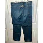 Eddie Bauer Boyfriend Relaxed Jeans Patches Splatter Size 12 Photo 2