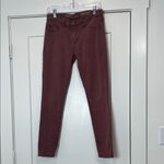 Anthropologie  AG purple/maroon The Abbey Ankle mid-rise super skinny size 27R. Photo 4