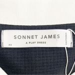 NEW Sonnet James Lou Dress Black & White Textured Waffle Knit Play Dress Size XS Photo 8