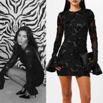 Rotate Birger Christensen Rosita Floral Cutout Mesh Mini Dress Black Size 4 Photo 1