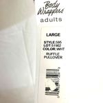 Body Wrappers Praise Dance Ruffle Top Long Sleeve Drapey White Size L Liturgical Photo 8