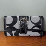 Coach Kyra Signature Jacquard Backpack Daisy Charm Hangtag Matching Wallet Photo 9