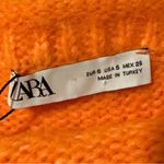 ZARA  Fuzzy Eyelash Knit Sweater Women’s Small S Orange Soft Cozy NWT Turkey Photo 2