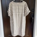 Eileen Fisher EUC Linen / Organic
Cotton Doubleweave Stripe Shift Dress Medium Photo 3