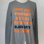 Celebrate It Gray & Orange Long Sleeve Halloween Graphic T Photo 0