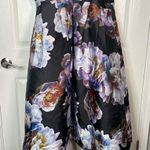 City Chic Sz L / 20 Sleeveless Midi Long Dress Floral Skirt Black Top Photo 6