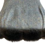 Shoshanna  tweed herringbone faux fur strapless bustier dress Photo 4
