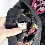 Original Steindl Vintage Black Floral Embroidered Dirndl Festival Mini Dress Size XS Photo 7