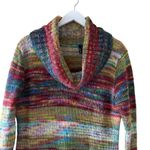 Ultra Flirt  Turtleneck Knit Sweater Dress Front Pockets Colorful Vibrant Sz 1X Photo 3