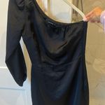 Abercrombie & Fitch Abercrombie Black Silk off the shoulder dress  Photo 0
