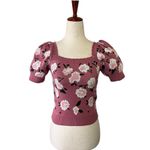 Willow & Wind Puffy Short Sleeve Sweater Pink Size XS Photo 4