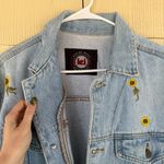 L.E.I Vintage Sunflower Denim Jacket Yellow Photo 2