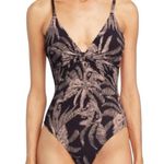Robin Piccone 'Chandy' Knot Front Underwire 1-Piece Swimsuit Sz 4 Photo 0