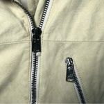 Haute Hippie NWOT  100% Goat Leather Taupe/Light Green Bomber Jacket Size S Photo 4