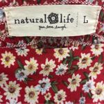 Natural Life  Women’s Floral Mini Skirt Size Large Red/White Cottagecore Pull On Photo 3