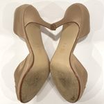 Michaelangelo  Peep toe satin heels, Size 9 formal bow beige taupe neutral Photo 9