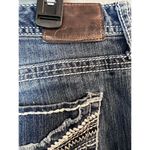 Maurice's  Straight Leg Distressed Jeans With Embroidery Size 7/8R‎ Photo 5
