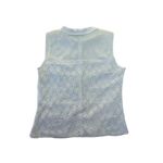 ZARA  womens size L  sleeveless lace top rhinestone buttons Peterpan collar Photo 2