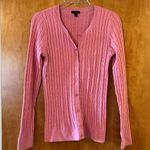Talbots Pink Cardigan Sweater Large Weave Style NWOT Women’s Size Small Photo 0