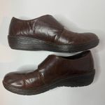 Born concept BOC Brown Leather Wedge Loafers Size 8M Photo 4