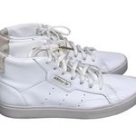 Adidas Women’s Sleek Cloud White Mid Top Leather Sneakers Photo 5